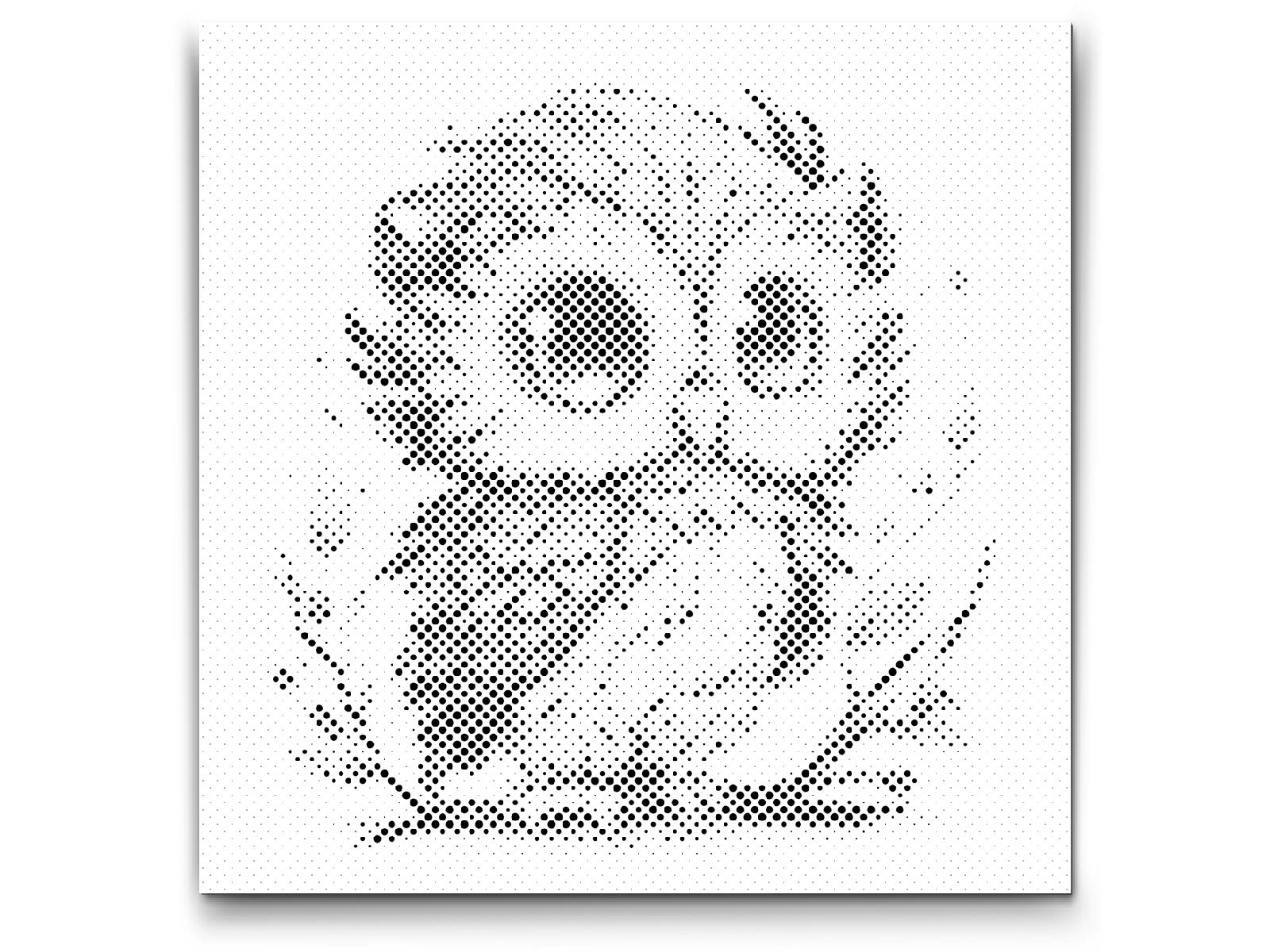 Dotting Points - Wide-eyed owl